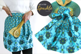 Festive Half Apron with Extra Large Pockets
