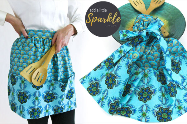 Festive Half Apron with Extra Large Pockets